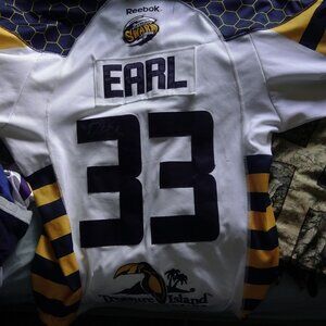 Minnesota Swarm David Earl game worn/signed jersey